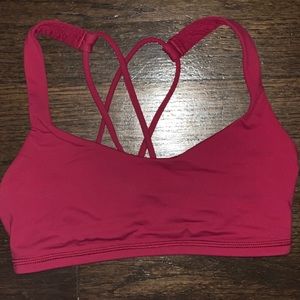 Lulu Lemmon red sports bra